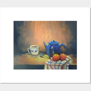 stil life painting cup of tea Posters and Art
